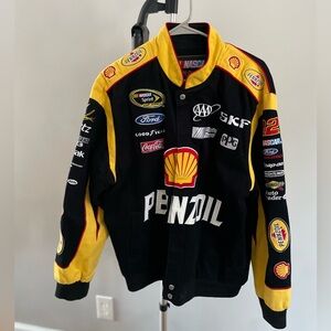 Nascar Black and Yellow Racing Jacket